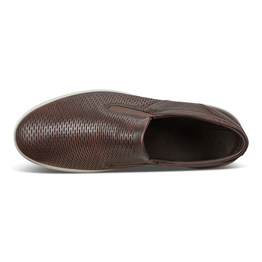 ECCO Mens Slip On Brown - Soft 7 Sneakerss - VAE-598403